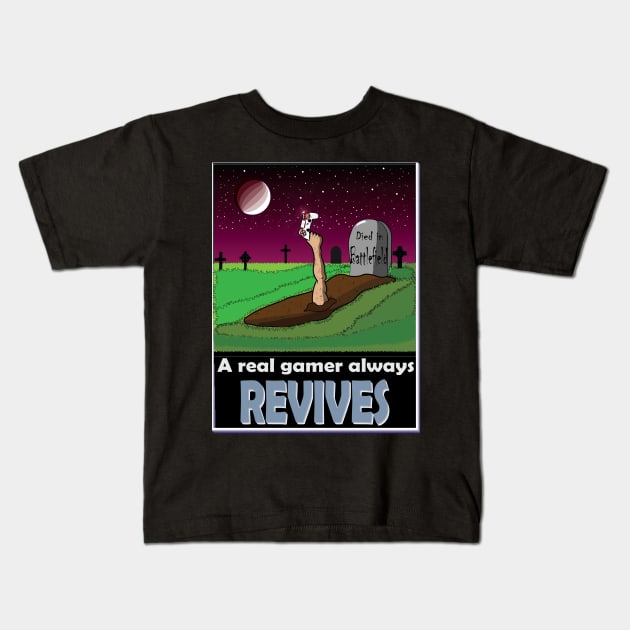 Real gamers Kids T-Shirt by Recklessframe